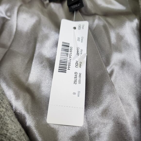 J Crew Womens Cocoon Coat Size 8 Gray Italian Stadium Cloth Wool Blend Cozy NWT - Picture 8 of 13